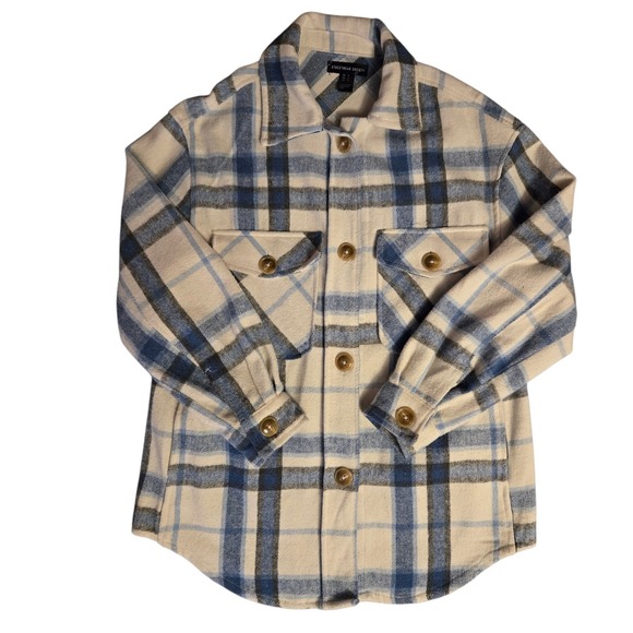 STREETWEAR SOCIETY‎ Plaid Grunge Shacket Oversized Flannel Shirt Jacket Size S - Picture 4 of 10